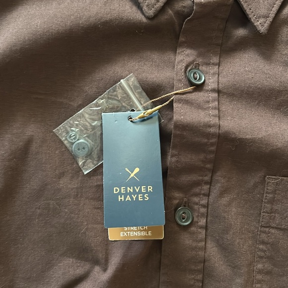 NWT Denver Hayes Button Up Short Sleeve Shirt. - Picture 4 of 4